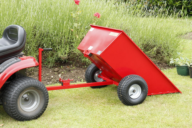 Steel Tipping Dump Trailer - Wide Profile Wheels - Trailer
